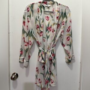 Victoria's Secret Vintage Tulip Floral Sheer Wrap Robe